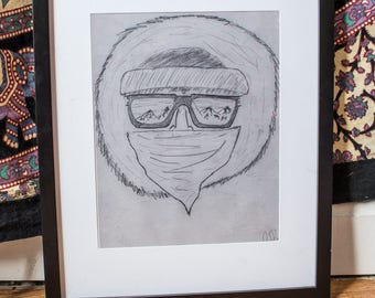 The Mountain Man / Giclee Print of Original Hand-Painted