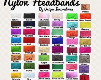 55 Wide Nylon Headbands / Soft Stretchy One Size Fits All Headband / Wholesale Nylon Headbands / DIY Headband / Headband Supplies /