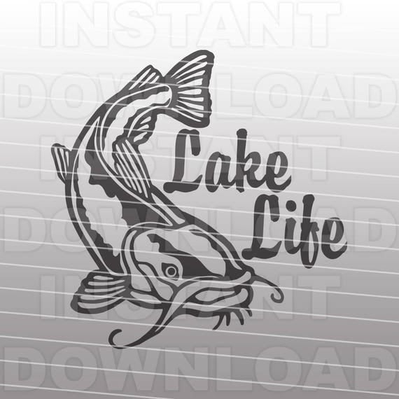 Download Fishing SVG FileLake Life Catfish SVG File Vector Clipart