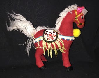 vintage stuffed horse