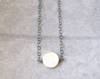 minimalist silver necklace, simple silver necklace