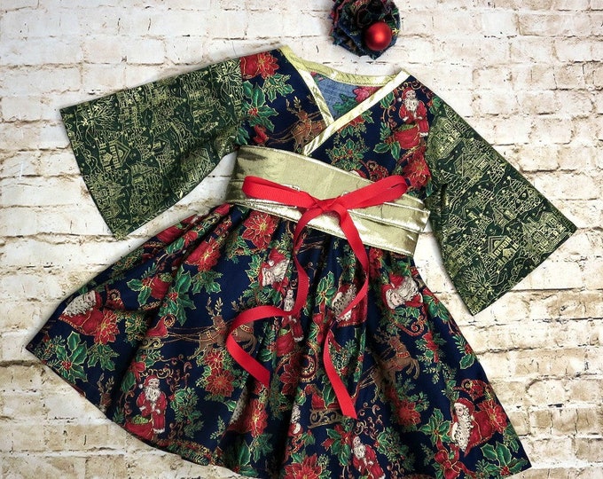 Girls Holiday Dress - 2T Ready to Ship - Girl Christmas Dress - Holiday Dress for Girls - Toddler Dress - Boutique Dress
