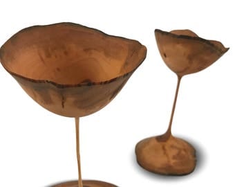 The Apple of Each Others Eye - Apple Goblets - Handmade Wood Goblets - Apple Wood