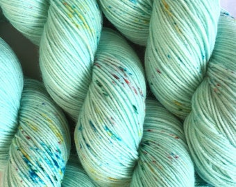 Hand Dyed Yarn Sock Yarn Yarn 100 Grams 'Sea Fairies' Colourway