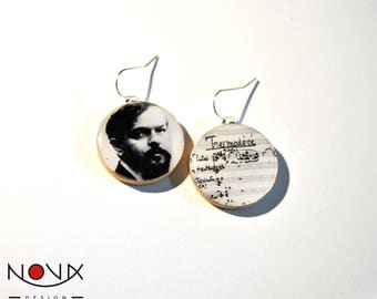 Claude Debussy - earrings