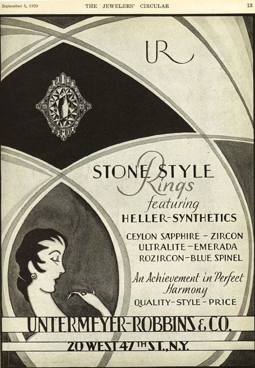 Trade advertising from The Jewelers Circular- September 5, 1929.