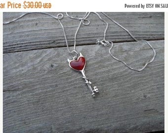 ON SALE Little devil necklace in sterling silver