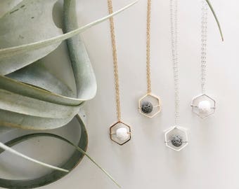 Essential Oil Diffuser Necklace Lava Bead Essential Oils Hexagon Necklace