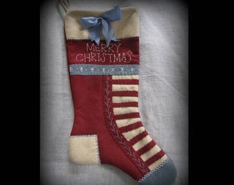Olde Glory Stocking - Christmas Past Stocking Collection FINISHED PIECE by cheswickcompany