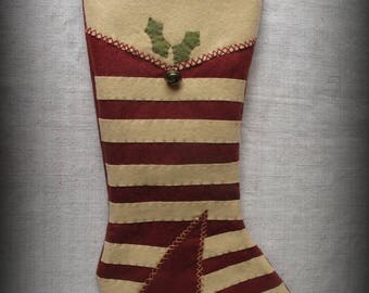 Winter Cabin Stocking - Christmas Past Stocking Collection FINISHED PIECE by cheswickcompany