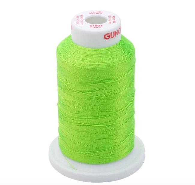 Polyester 40 Embroidery Thread 61904 Neon Lime Green from