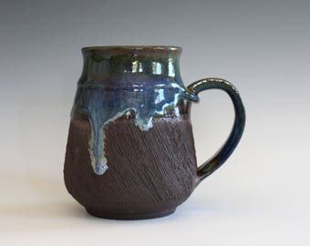 unique coffee mug, 15 oz, handmade ceramic cup, tea cup, coffee cup, handthrown ceramic stoneware, pottery mug, stoneware mug