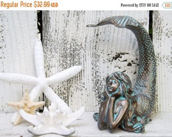 mermaid decor statue concrete outdoor