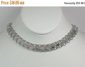 25% Off Vintage Sarah Coventry "TRICIA" Choker Necklace - Signed Sarah Cov - Silver Plated - Mint