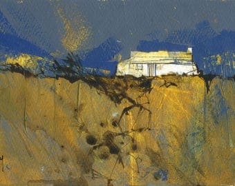 Original moorland cottage painting by Paul Bailey: Robust cottage