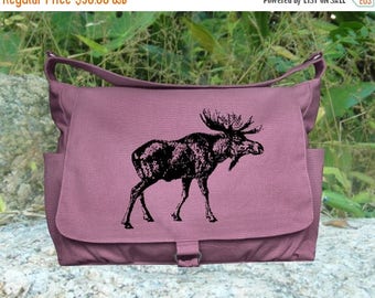On Sale 20% off purple messenger bag, diaper bag, shoulder bag for women, girls school bag, market bag, shopping bag with screen print