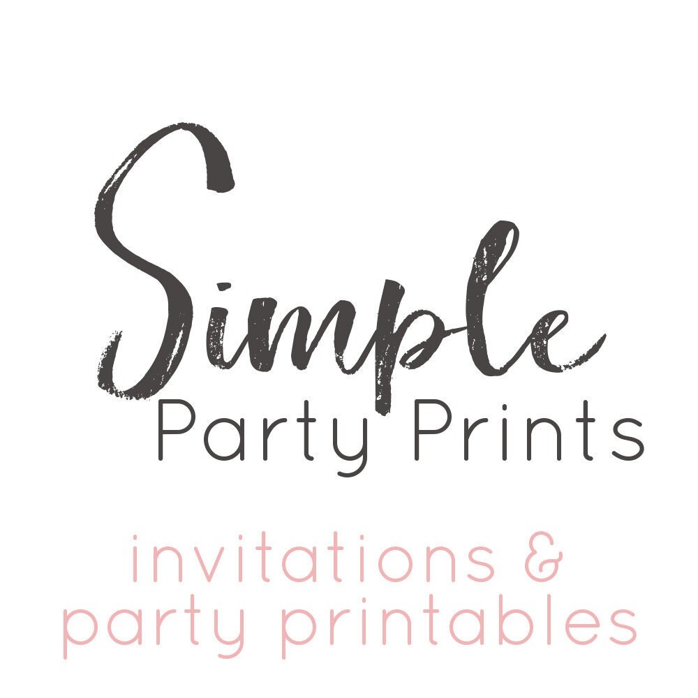 invitations and party printables by simplepartyprints on Etsy