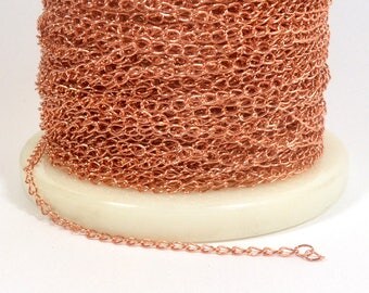4mm Copper Curb Chain - 100% Copper - CHCU-CURB4 - Choose Your Length