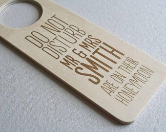 Personalised Honeymoon Door Sign