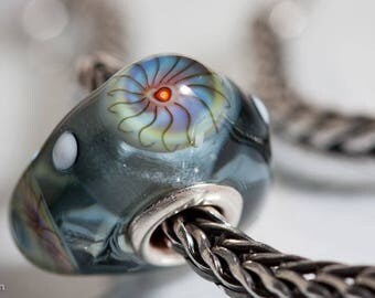 Small core SRA Lampwork Bead european charm bracelet BHB sterling silver