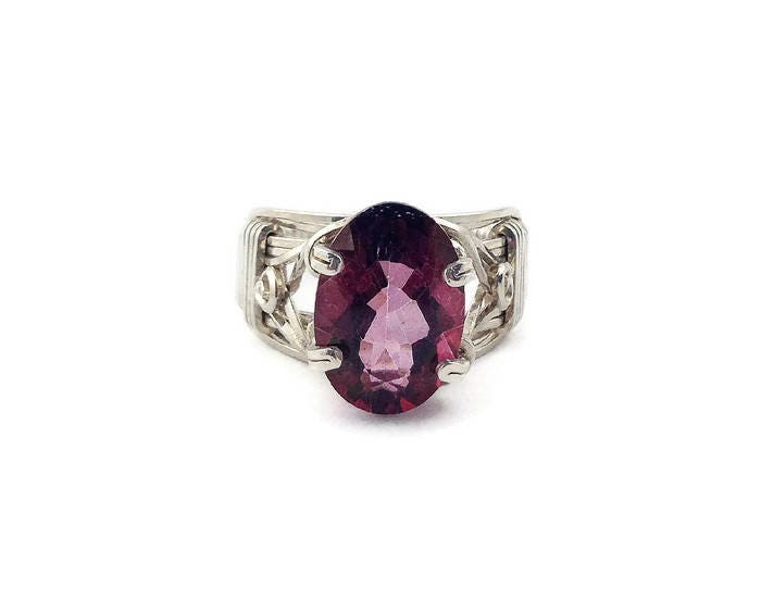 Handmade Brandy wine topaz ring set in sterling silver