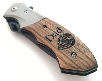 Men's Gift - Engraved Knife - Engraved Fingerprint - Memorial Gift - Memorial Knife - Custom Pocket Knife - Groom Gift - Brother Gift - Son