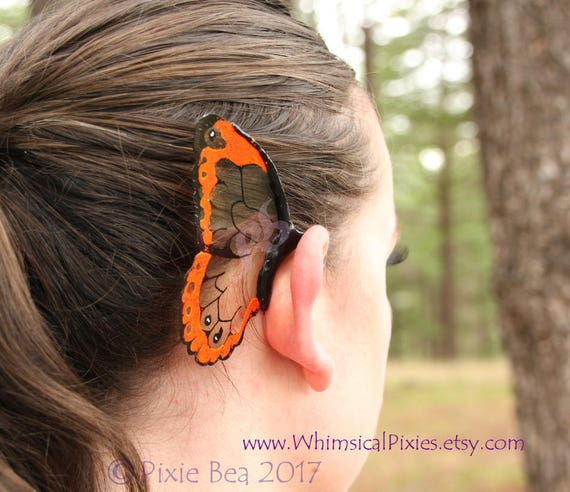 Monarch Butterfly Fairy Ear Wings Woodland Elf Ears Costume
