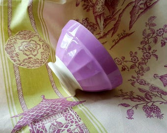 Fabulous Antique French DIGOIN Sarreguemines Vivid Purple Art-Deco French Bowl / Petit Dejeuner Bowl / Café au lait Bowl-Rare Colourway