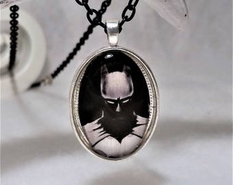 The Dark Night DC silver necklace