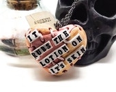 Silence of the Lambs, Buffalo Bill, Stitched Heart, Hannibal, Horror Heart Necklace