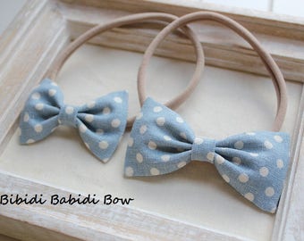 Headbands- Baby Nylon Headbands- Hair Bows- Cotton Bow Headbands- Baby Girl Headbands- Newborn Headbands- Big sister Little sister Hair Bows