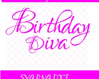 Download Birthday Girl and Crown cut file, SVG Silhouette file, cut ...