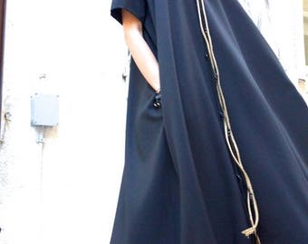 SALE NEW Maxi Dress / Black Kaftan / Extravagant Long Dress / Party Dress / Daywear Dress by AAKASHA A03137