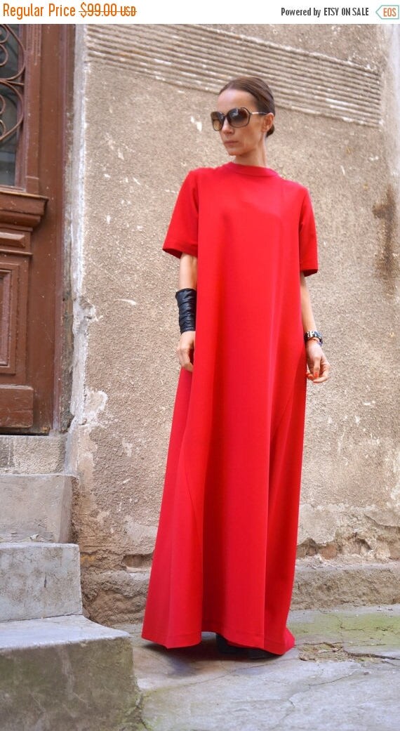SALE New Collection XXLXXXL Maxi Dress / Red Kaftan
