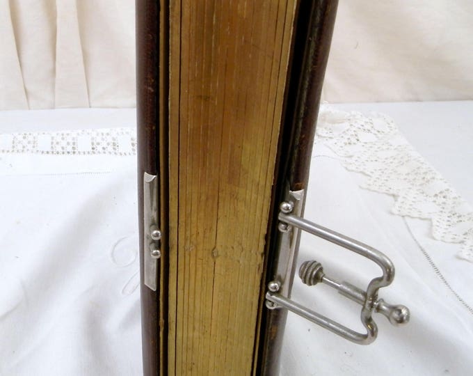 Large Antique French Leather Bound Photo Portrait Album with Metal Lock and Gold Gilt Edges, Family Photograph Book, Brocante Home Decor Large Antique French Leather Bound Photo Portrait Album with Metal Lock and Gold Gilt Edges, Family Photograph Book, Brocante Home Decor