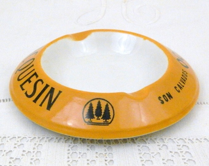 Vintage Mid Century 1960s Ceramic Publicity Ashtray for Clacquesin Ogeval Calvados from France, Tobaccina