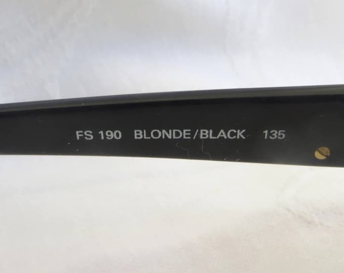 Vintage Fendi Sunglasses, Fendi Occhiali, Women's Sunglasses, Italy Blonde / Black, FS 190, 135, Authentic Designer Sunglasses