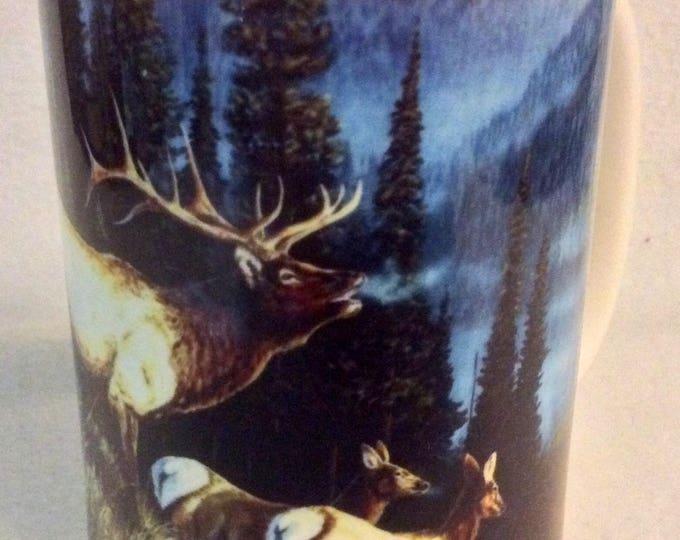 Unique Animal Wildlife Coffee Mug, Elk, Wapiti, Gift for Him, Gift for A Hunter, Jumbo Mug, Sportsman Gift, Gift For Christmas