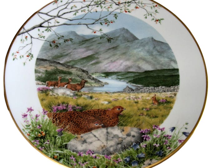 12 - Vintage Home Decor, Country Year Wall Hanging, Peter Barrett Plates, English Countryside, Decorative Plate Set, Franklin Porcelain