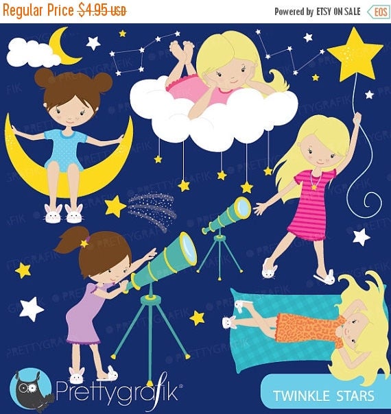 80% OFF SALE star gazing astronomy clipart commercial use, vector graphics, digital clip art, digital images - CL566 Il_570xn