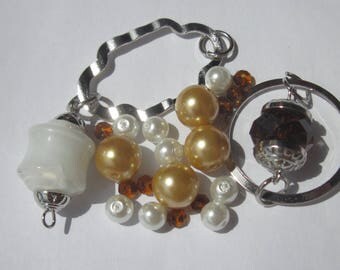 glass beads 23 different colors with fixings and large rings (PV23-18)