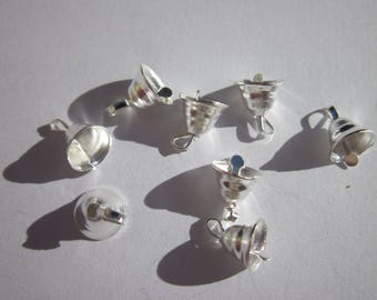 50 silver 8 mm (36) Bell charms