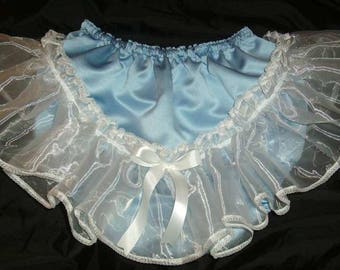 Adult Sissy Baby Panties, Adult Sissy Satin Panties, ABDL Panties, Adult Sissy Dress Up, Crossdresser, Adult Satin Organza Diaper cover