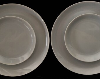 Mid-Century Modern Dinner & Salad Plates - Set of 4