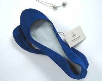 Blu Elettrico Soft Handmade Ballet Flats - Reserved for Carson