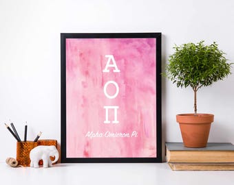 Watercolor print, Greek Letters Art, Watercolor sorority gift, sisterhood gift, best friend gift, big little sorority, watercolor art print