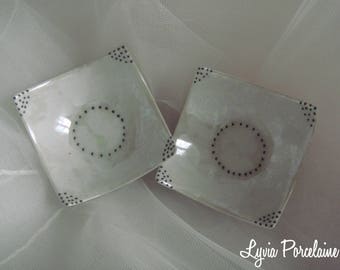 Candle holders hand painted porcelain cups
