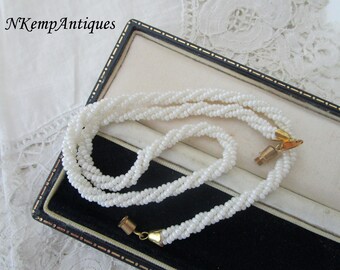 White bead necklace