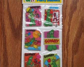 Vintage Gumby Puffy Stickers