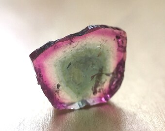 Slice of Watermelon Tourmaline Crystal 1.27ct